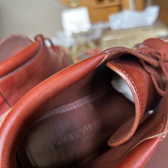 Louis Vuitton Brown Damier Ankle Top Boots - Picture 6 of 11